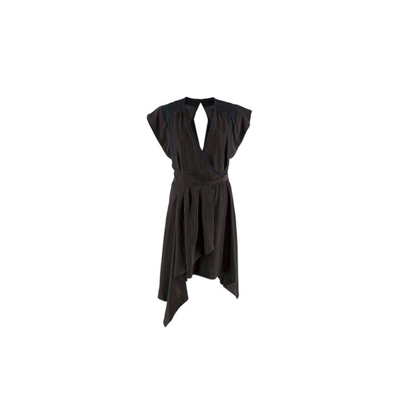 ISABEL MARANT Georgette Lief Black Wrap Dress - Picture 5 of 10